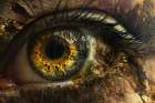 Close-up of human eye Art Print
